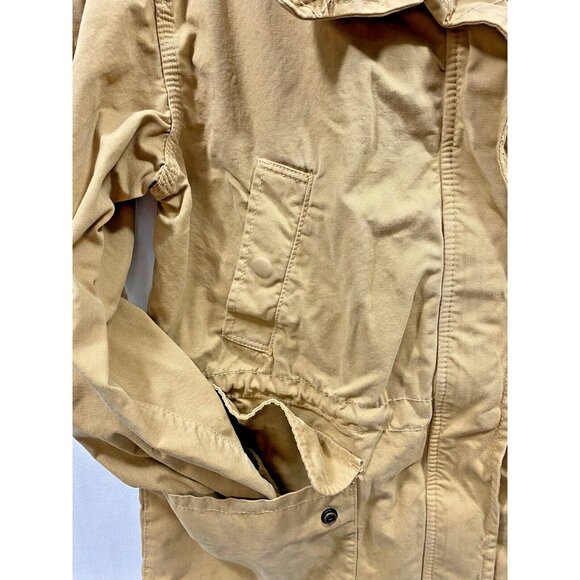 MADEWELL Prospect Sahara Canvas Tan Utility Jacket Women Sz M Full Zip Tie Waist - Picture 4 of 8